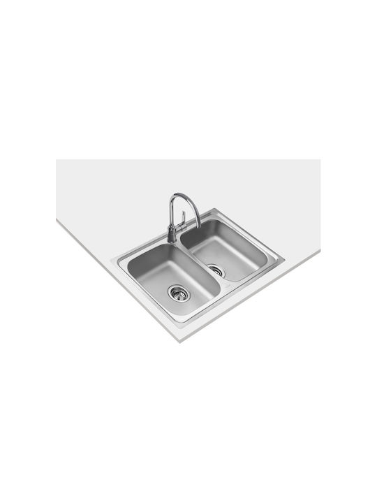 Teka Starbright 80 E-XN 2B Ένθετος Νεροχύτης Inox Σατινέ Μ79xΠ50cm Ασημί