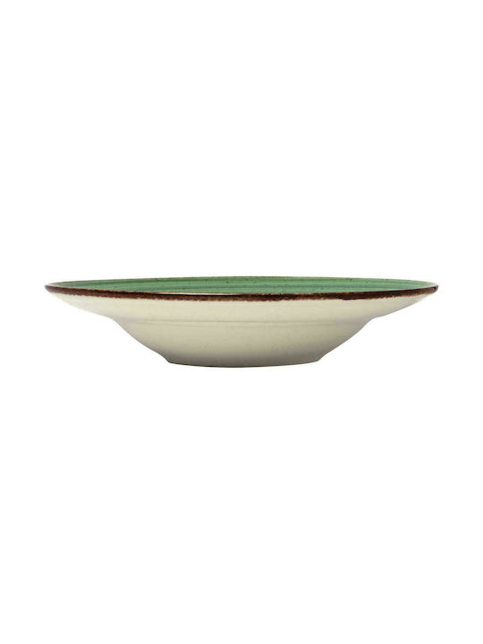 Gural Avanos Teller Suppe aus Porzellan Green mit Durchmesser 26cm