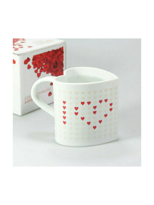 Gadget Master Heart Mug that Changes Color Heat Change Mug Ceramic Heart