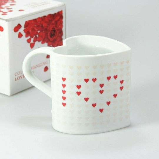 Gadget Master Cana Inimii care Își Schimbă Culoarea Schimbare de căldură Cană Ceramică Heart