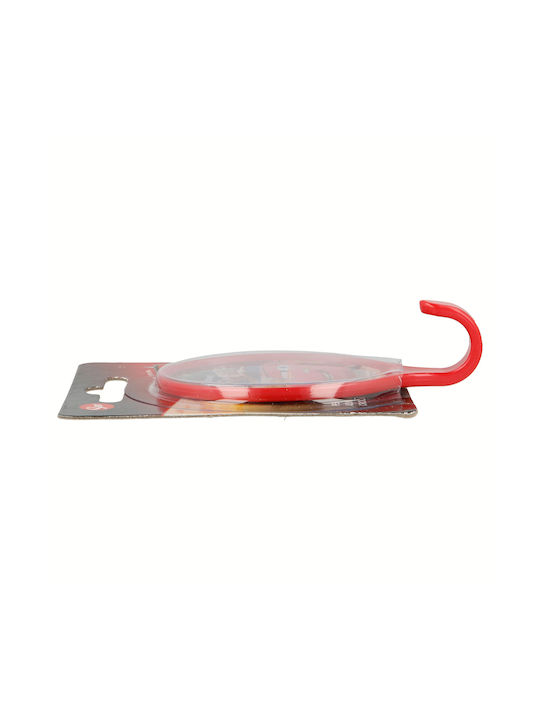 Stor Plastic Self-Adhesive Kids Wall Hanger with One Hook Cars Red 5.5x2.5x9.5cm