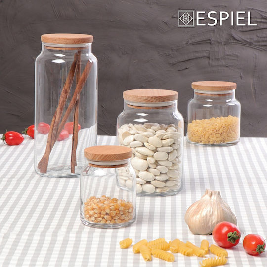 Espiel Βάζο Γενικής Χρήσης με Καπάκι Γυάλινο Διάφανο 610ml Espiel Βάζο Γενικής Χρήσης με Καπάκι Γυάλινο Διάφανο 610ml