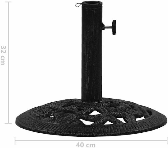 vidaXL Stand de umbrelă din Fontă Negru 40x40x32cm