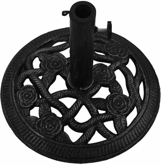 vidaXL Stand de umbrelă din Fontă Negru 40x40x32cm