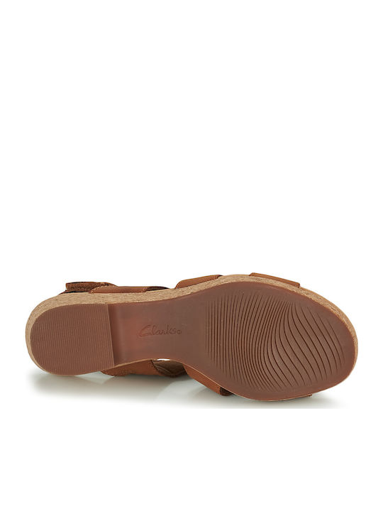 Giselle Beach Wedges Δερμάτινα Πέδιλα Ανατομικά Tan