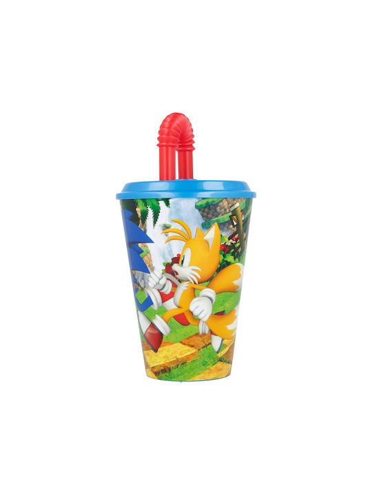 Stor Sonic Ποτήρι Νερού από Πλαστικό με Καλαμάκι 430ml
