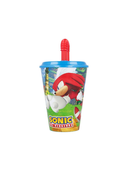 Stor Sonic Ποτήρι Νερού από Πλαστικό με Καλαμάκι 430ml