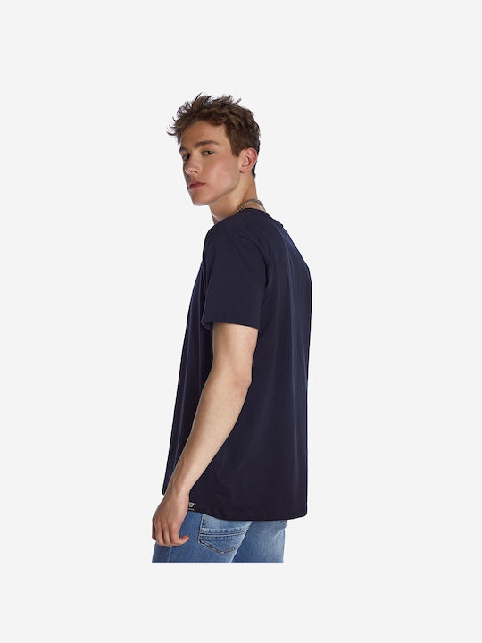 Brokers Jeans T-shirt Bărbătesc cu Mânecă Scurtă Albastru marin