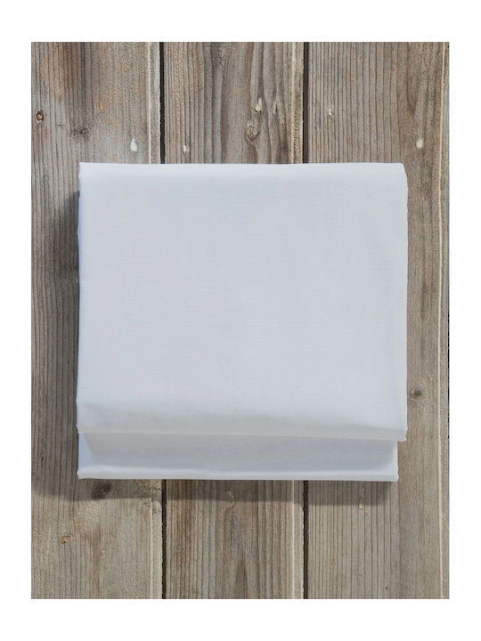 Nima Sheet for Single Bed 160x260cm. Unicolors White