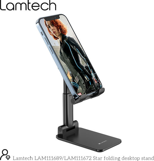 Lamtech 2in1 Folding Tablet Stand Desktop Until 10" Black