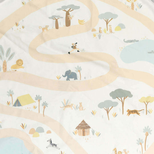 Play&go Jungle Детски Килими Бял 140x140см