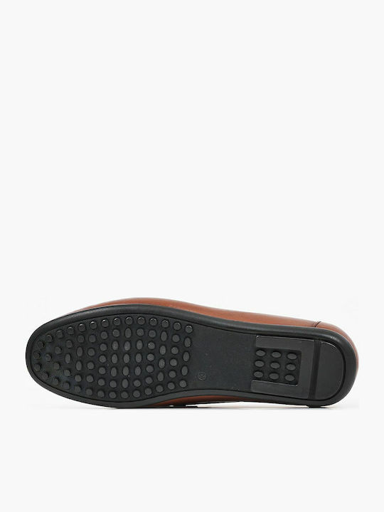 Leder Herren Mokassins in Tabac Braun Farbe