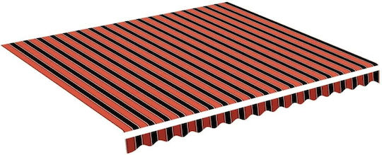 vidaXL Replacement Awning Orange with PU Coating 3.5x4m