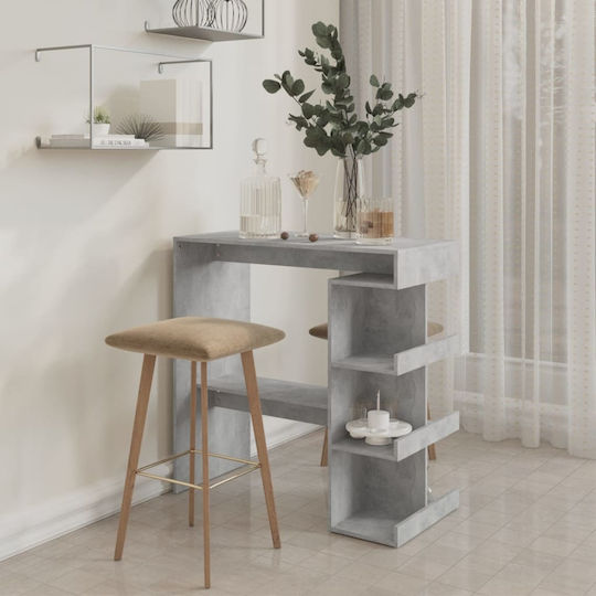 Table Bar Wooden Gri 100x50x101.5cm