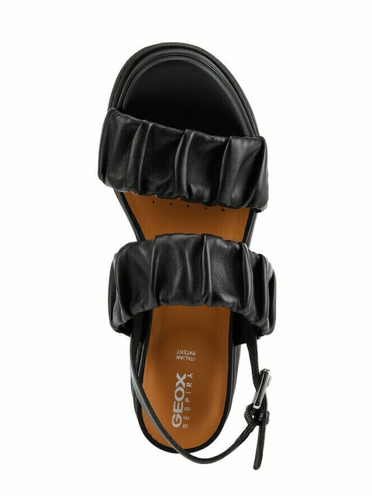 D Gardenia Anatomic Women's Leather Platform Shoes Black