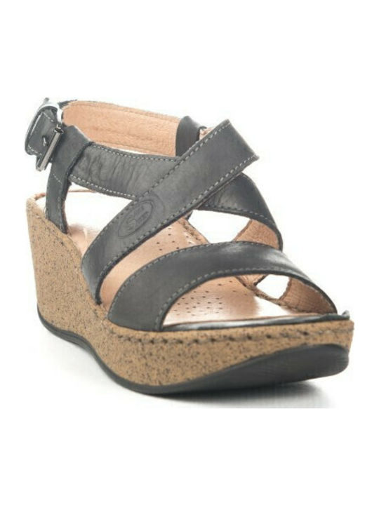 A800-36 Anatomic Women's Leather Platform Shoes Black