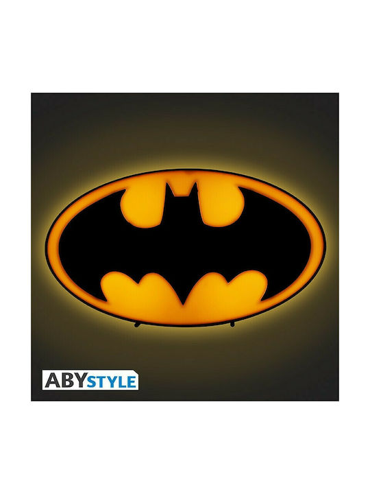 Abysse Led Παιδικό Διακοσμητικό Φωτιστικό Batman Logo Κίτρινο 25x6x14εκ.