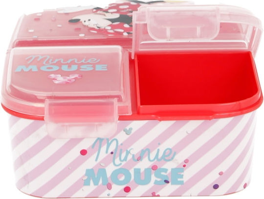 Stor Πλαστικό Παιδικό Δοχείο Φαγητού Minnie Ροζ 19.5 x 16.5 x 6.7εκ.