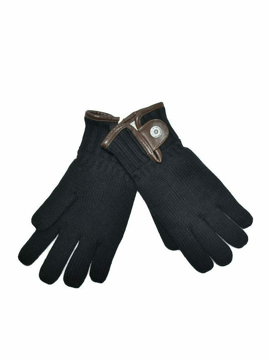 Schwarz Gestrickt Handschuhe