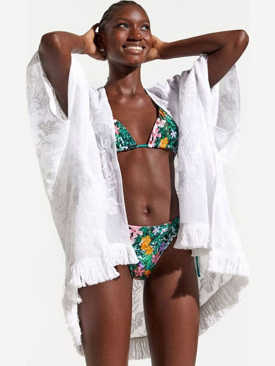 Desigual Clara Women's Mini Kimono Beachwear White
