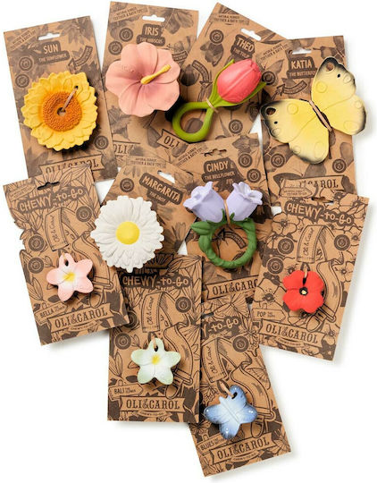 Oli&Carol Sun The Sunflower Teether from Rubber for 0 Months+