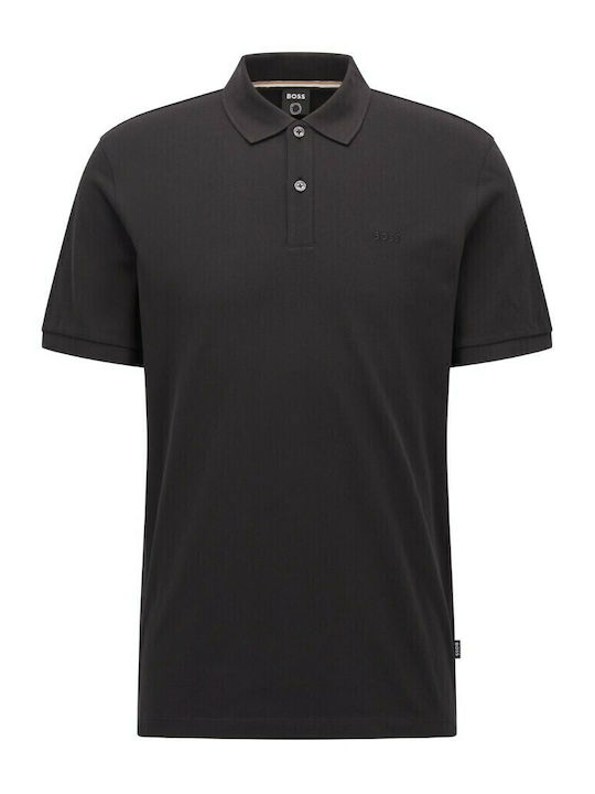 Boss Pallas Polo T-shirt Μαύρο