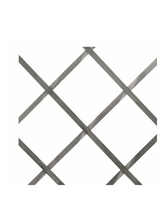 Klappbare Ranken Garten aus Holz mit Rasterdesign Rhombus in Grau Farbe 30x180cm 5Stücke