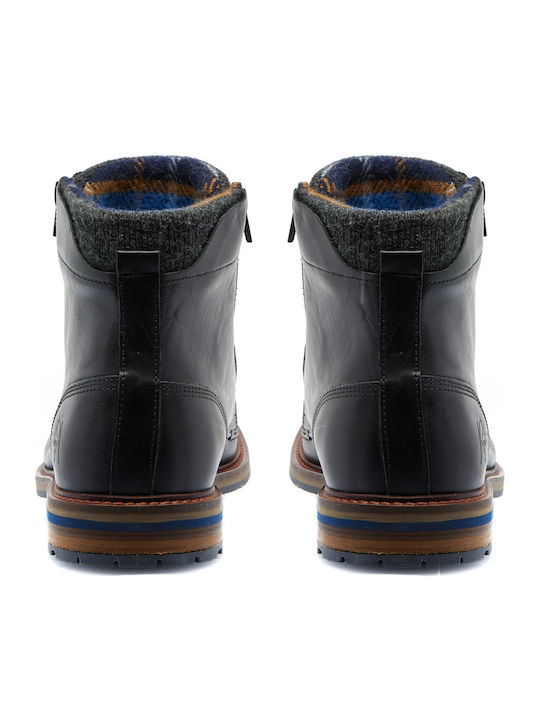 Lässige Herrenstiefel aus Leder Schwarz