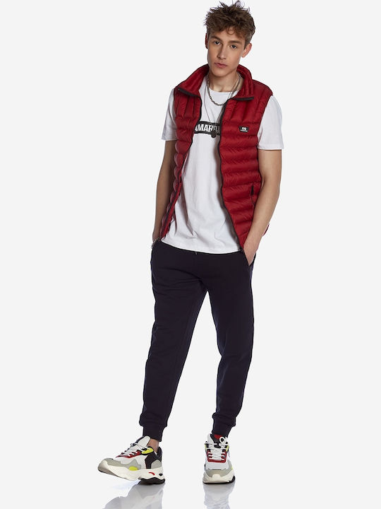 Geacă Puffer Burgundy Fără Mâneci