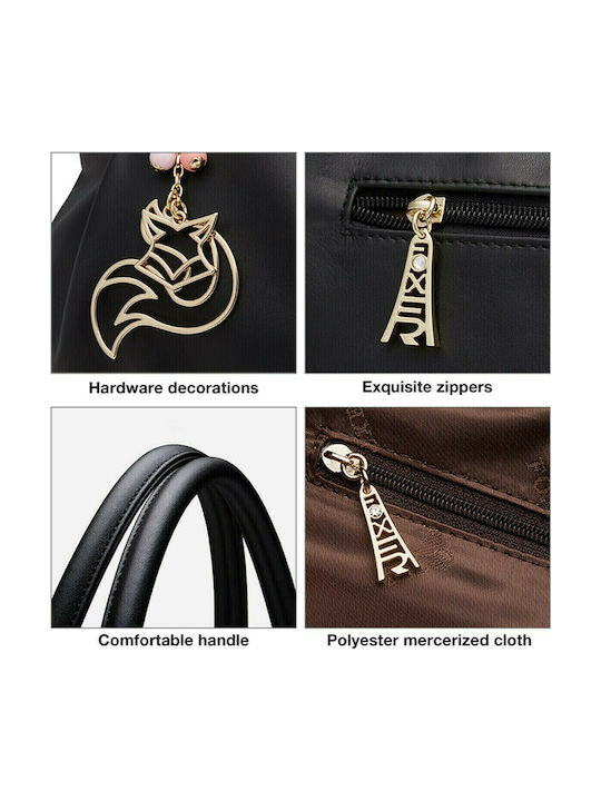 Leather Women's Bag Shopper Shoulder Black