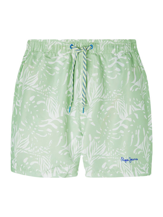 Men's Swimwear Shorts Green with Patterns