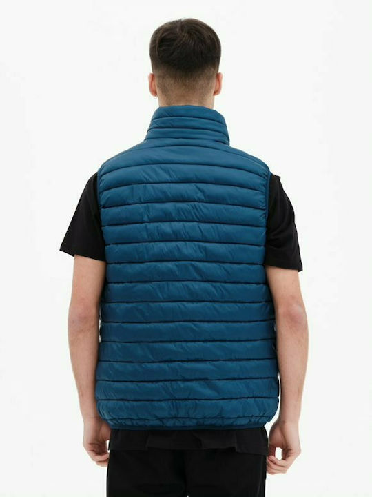 Basehit Ärmellos Herren Jacke Puffer Blau