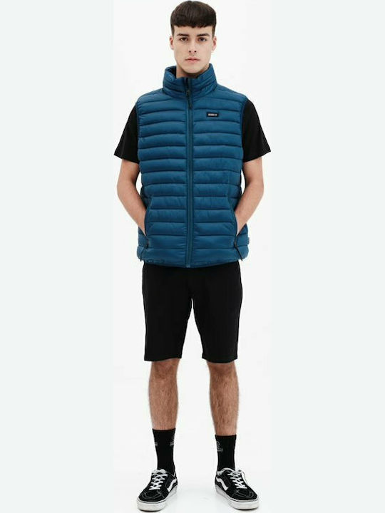 Sleeveless Jacket Puffer Blue