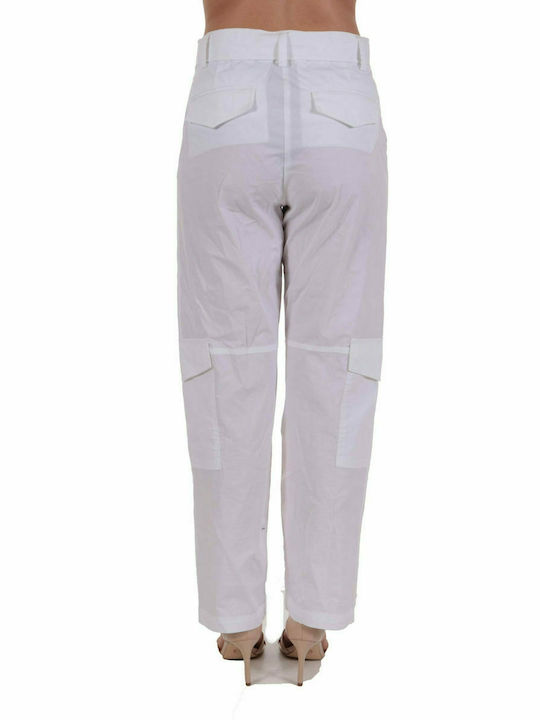 Michael Kors Women's Fabric Cargo Trousers White