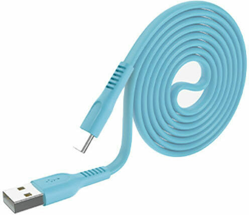 Lamtech Flat USB 2.0 Cable USB-C male - USB-A 18W Μπλε 1m LAM111832