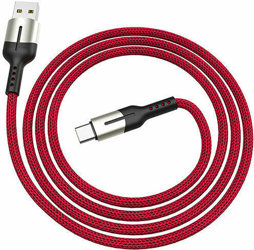 Lamtech Braided / Regular USB 2.0 Cable USB-C male - USB-A 100W PD Κόκκινο 1.2m LAM111856