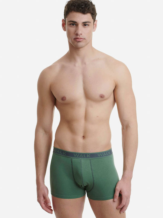 Walk Herren Boxershorts Anthracite / Khaki 2Packung