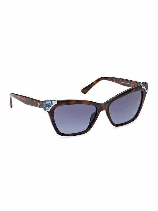 Guess Women's Sunglasses with Brown Tartaruga Plastic Frame and Black Lens GU7840 53W