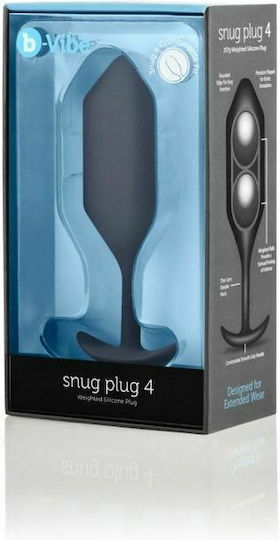 b-Vibe Snug Plug 4 Anal Plug Schwarz 13.3cm