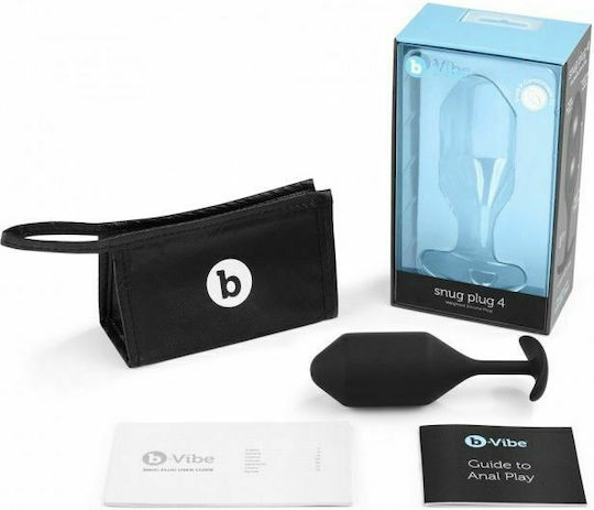 b-Vibe Snug Plug 4 Anal Plug Schwarz 13.3cm