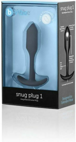 b-Vibe Snug Plug 1 Анална тапа Black 8.6см