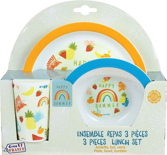 Ango Feeding Set Fruity's made of Plastic Multicolour 3pcs