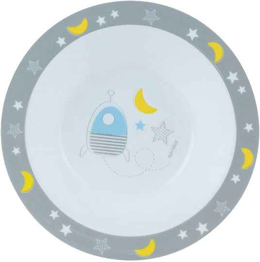 Ango Σετ Φαγητού Space από Πλαστικό Γκρι 3τμχ