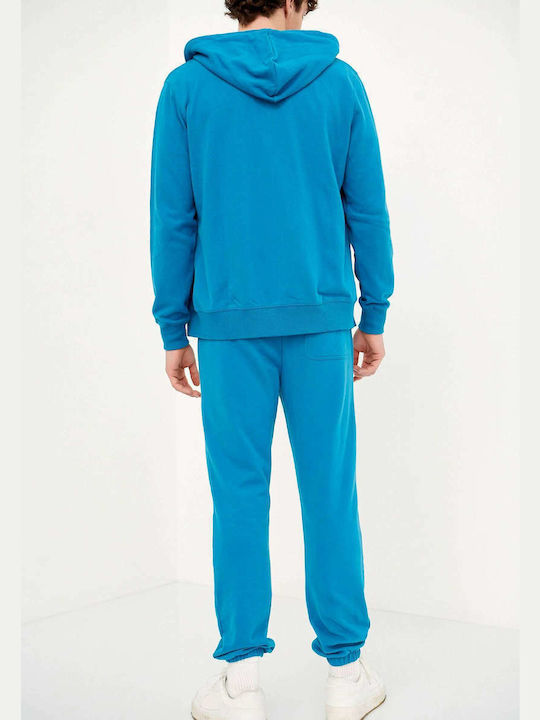 Funky Buddha Men's Sweatpants with Rubber Deep Teal