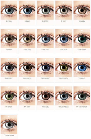 Eyemed Adore Tri-Tone 2 Тримесечно Цветни Без Диоптър Контактни Лещи Хидрогел