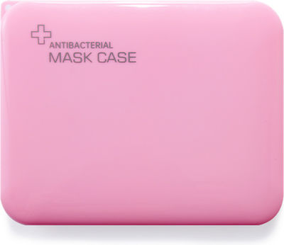 13x13cm Θήκη για Μάσκα Προστασίας σε Ροζ Χρώμα 1τμχ