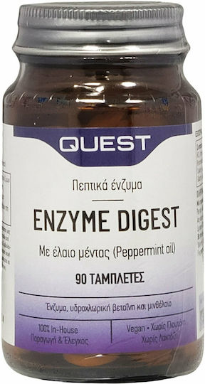 Quest Enzyme Digest με Έλαιο Μέντας 90 ταμπλέτες