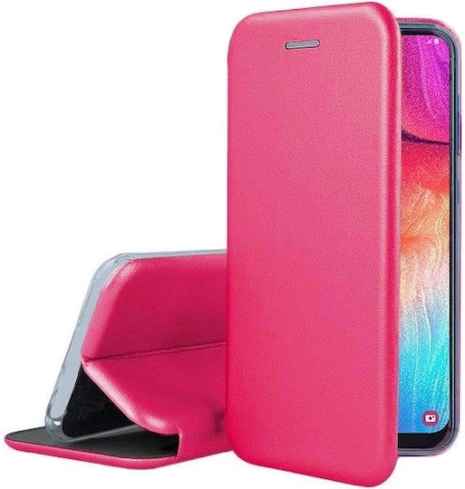 Книга Изкуствена кожа Розов (Redmi Note 5)