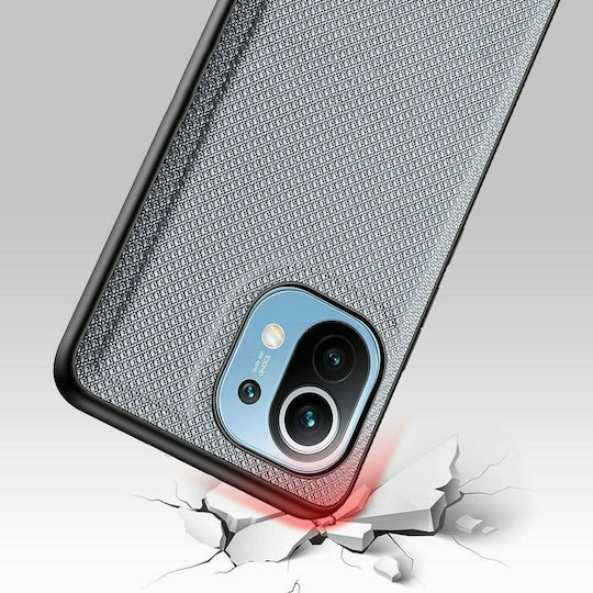 Dux Ducis Fino Задна корица Силикон / Текстил Син (Xiaomi Mi 11)