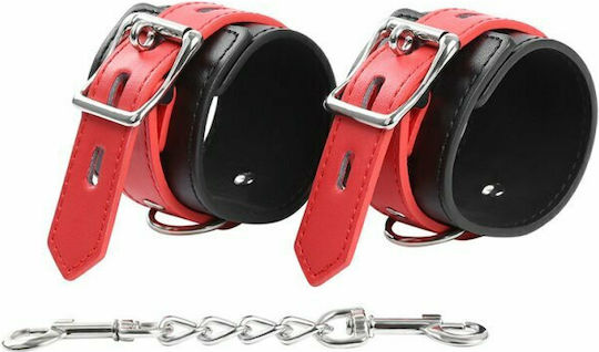 Dream Love OhMama! Fetish Lock Buckle Wrist Restraints Handcuffs Black/Red